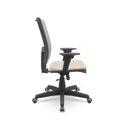 Ver imagem 2 de Cadeira Brizza Presidente Plaxmetal Tela Cinza Assento Vinil T21 Bege Base Relax Standard Aço Rodizi