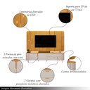 Ver imagem 3 de Painel com Bancada 241cm Avatar para TV Até 75 com LED e Detalhes Dourados Mel/Off White G18 - Gran