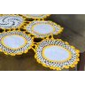 Caminho de Crochê Linha Cléa 1,55m - Amarelo Ouro Arte & Tear Caminho de mesa crochê - 2