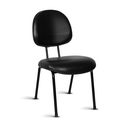 Ver imagem 1 de Cadeira Ágata Executiva Pé Palito L Duplo Courvin Preto