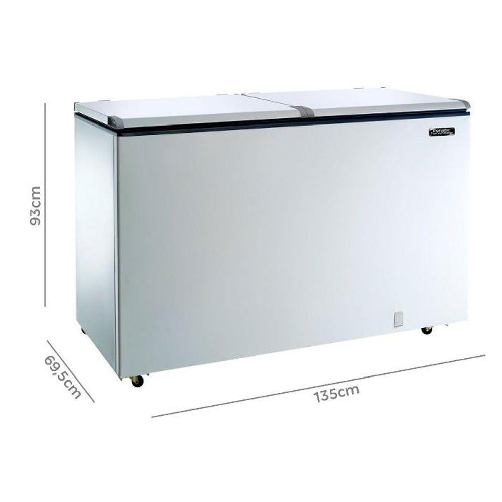Freezer Horizontal 437L 2 Portas Superiores Esmaltec Branco ...
