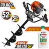 Perfurador Perfuratriz Solo Ea52xs Alto Torque e Baixa Vibração + Broca 80x20 + Óleo Stihl - 2