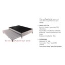 Ver imagem 2 de Cama Box Base C/auxiliar Universal Casal Sommier Rústico Bordado White (138x188x30) - Paropas