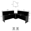 Ver imagem 7 de Balcão de Atendimento em L 140x60cm para Loja e Recepção + Cadeira Ergonômica Netflex Reclinável