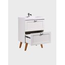 Ver imagem 2 de Gabinete para Banheiro com Cuba e Espelheira 60cm Mdf Branco Milano - On Móveis
