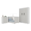 Ver imagem 2 de Quarto de Bebê Completo com Berço Americano 3 em 1 Doçura Multimóveis Mp4650 Branco/off White