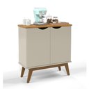 Ver imagem 1 de Balcão Buffet Aparador 2 Portas Retrô Prism Cinamomo / Off White Patrimar