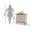 Ver imagem 5 de Balcão Buffet Aparador 2 Portas Retrô Prism Cinamomo / Off White Patrimar