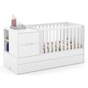 Ver imagem 2 de Berço Americano Multifuncional Formare Branco Acetinado – Matic e Cômoda Infantil Americano Branco H