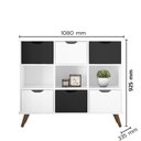 Ver imagem 3 de Nicho Organizador Lila Retrô c/ 6 Gavetas Branco/Branco/Preto - Mercado dos Móveis