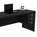 Ver imagem 6 de Escrivaninha Mesa para Escritório com 3 Gavetas Me4113 Tecnomobili Preto