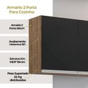 Ver imagem 4 de Armário Aéreo 80cm Isis Freijo Preto