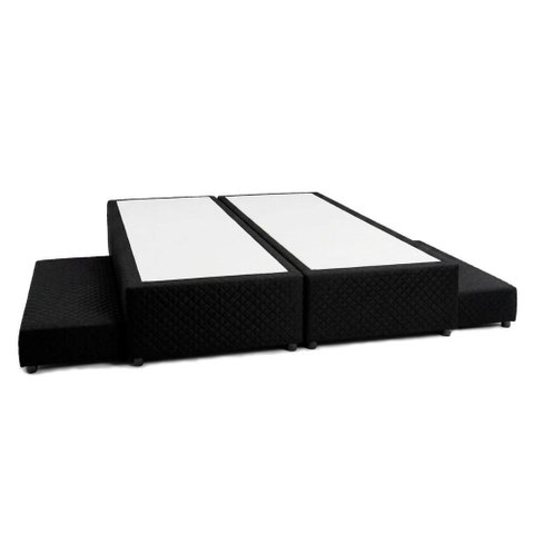 Cama Box c/2 Auxiliares Casal MH1453 Black Herval 176x188x34