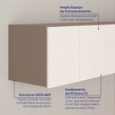 Ver imagem 6 de Módulo Planejado Ponte Queen para Guarda Roupa 100% MDF 4 Portas Orion CabeCasa MadeiraOriginals Marrom/Mocha/Linho