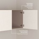 Ver imagem 7 de Módulo Planejado Ponte Queen para Guarda Roupa 100% MDF 4 Portas Orion CabeCasa MadeiraOriginals Marrom/Mocha/Linho