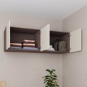 Ver imagem 5 de Módulo Planejado Ponte Queen Guarda Roupa 100% MDF 4 Portas Orion CabeCasa MadeiraOriginals Marrom
