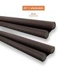 Kit 2 Unidades Veda Porta Protetor Rolinho Impermeável Ajustável 80 Cm Marrom - 1