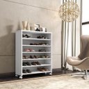 Ver imagem 3 de Sapateira Panamá Prateleira Móvel Branco com Rodízio Brienza Móveis