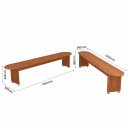 Ver imagem 5 de Kit 2 Bancos Alongado 185cm Mdf Decorativo para Vestiário Academia Refeitório Sala Hall