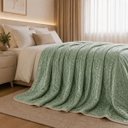 Ver imagem 3 de Cobertor Manta Fio de Ouro Casal 190x210 Toque Macio Luxo Decorativa Verde