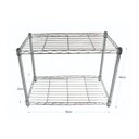 Ver imagem 2 de Estante de Aço Cromado com 2 Prateleiras Rack Aramado 1007