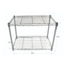 Estante de Aço Cromado com 2 Prateleiras Rack Aramado 1007 - 2