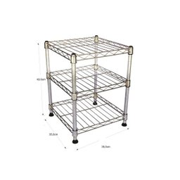 Estante de Aço Cromado com 3 Prateleiras Rack Aramado 1032 - 2