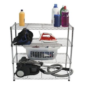 Estante de Aço Cromado com 4 Prateleiras Rack Aramado 1016