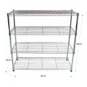 Ver imagem 2 de Estante de Aço Cromado com 4 Prateleiras Rack Aramado 1016