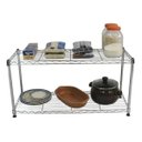 Ver imagem 1 de Estante de Aço Cromado com 2 Prateleiras Rack Aramado 1013