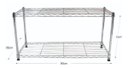 Ver imagem 2 de Estante de Aço Cromado com 2 Prateleiras Rack Aramado 1013