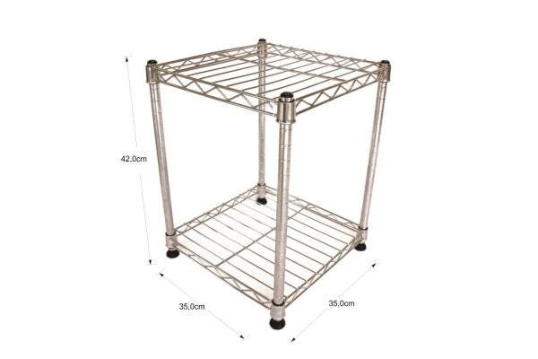 Estante de Aço Cromado com 3 Prateleiras Rack Aramado 1002 - 3