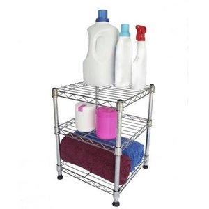 Estante de Aço Cromado com 3 Prateleiras Rack Aramado 1002
