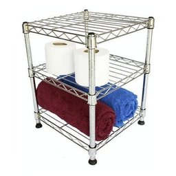 Estante de Aço Cromado com 3 Prateleiras Rack Aramado 1002 - 2