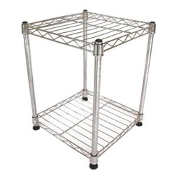 Estante de Aço Cromado com 2 Prateleiras Rack Aramado 1001 - 4