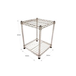 Estante de Aço Cromado com 2 Prateleiras Rack Aramado 1001 - 2