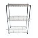 Ver imagem 2 de Estante de Aço Cromado com 3 Prateleiras Rack Aramado 1009