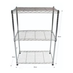 Estante de Aço Cromado com 3 Prateleiras Rack Aramado 1009 - 2