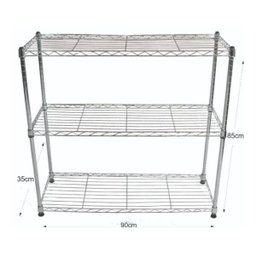Estante de Aço Cromado com 3 Prateleiras Rack Aramado 1015 - 2
