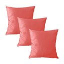 Ver imagem 1 de Kit 3 Capas para Almofada em Veludo Liso Quadrada 60x60 Cor:rosa Coral
