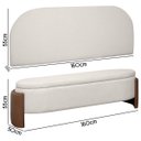 Ver imagem 7 de Kit Cabeceira e Calçadeira Império Queen Size para Cama Box 160cm Bouclê Facto - Sofa Store:bouclê B