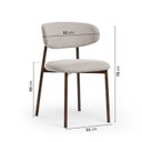 Ver imagem 5 de Conjunto de Jantar Mesa Tali 180cm e 6 Cadeiras Ema CabeCasa MadeiraOriginals Off White/Prata