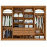 Guarda-roupa Casal 100% Mdf 8 Portas Easy Glow com Espelhos Amendoa Clean/off White - 11