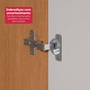 Ver imagem 7 de Guarda-roupa Casal 100% Mdf 8 Portas Easy Glow com Espelhos Amendoa Clean/off White