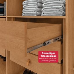 Guarda-roupa Casal 100% Mdf 8 Portas Easy Glow com Espelhos Amendoa Clean/off White - 6