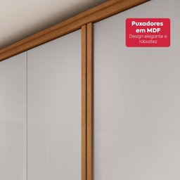 Guarda-roupa Casal 100% Mdf 8 Portas Easy Glow com Espelhos Amendoa Clean/off White - 9