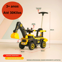 Ver imagem 7 de Retroescavadeira Trator Elétrico Infantil 6v Musical Luz Som até 30kg