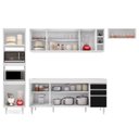Ver imagem 4 de Armário de Cozinha Modulada 5 Peças Cp16 Balcão Branco-preto - Lumil