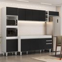 Ver imagem 6 de Armário de Cozinha Modulada 5 Peças Cp16 Balcão Branco-preto - Lumil