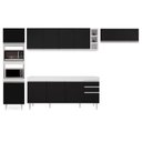 Ver imagem 3 de Armário de Cozinha Modulada 5 Peças Cp16 Balcão Branco-preto - Lumil